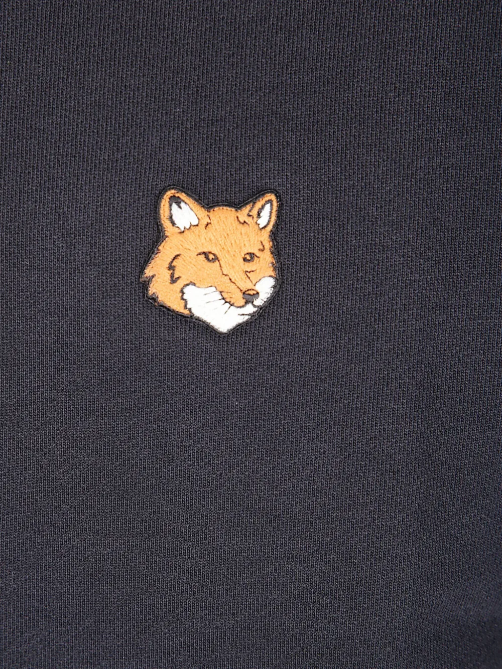 Maison Kitsuné Cotton Sweatshirt Featuring Fox Head Design In Blue