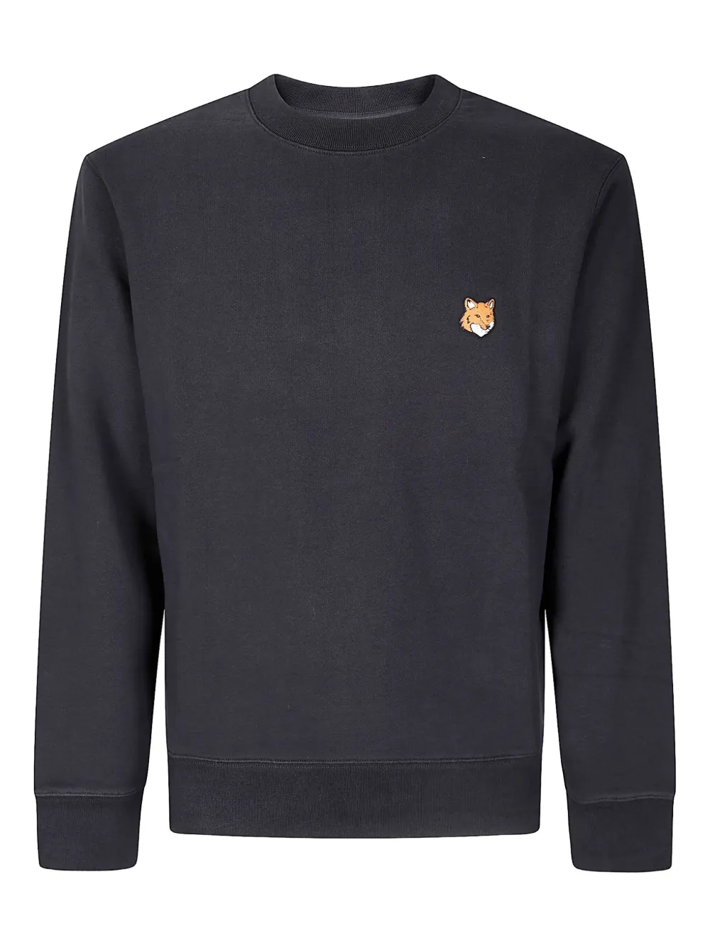 Maison Kitsuné Fox Head-motif cotton sweatshirt - ブラック Maison Kitsuné Fox Head-motif cotton sweatshirt - ブラック
