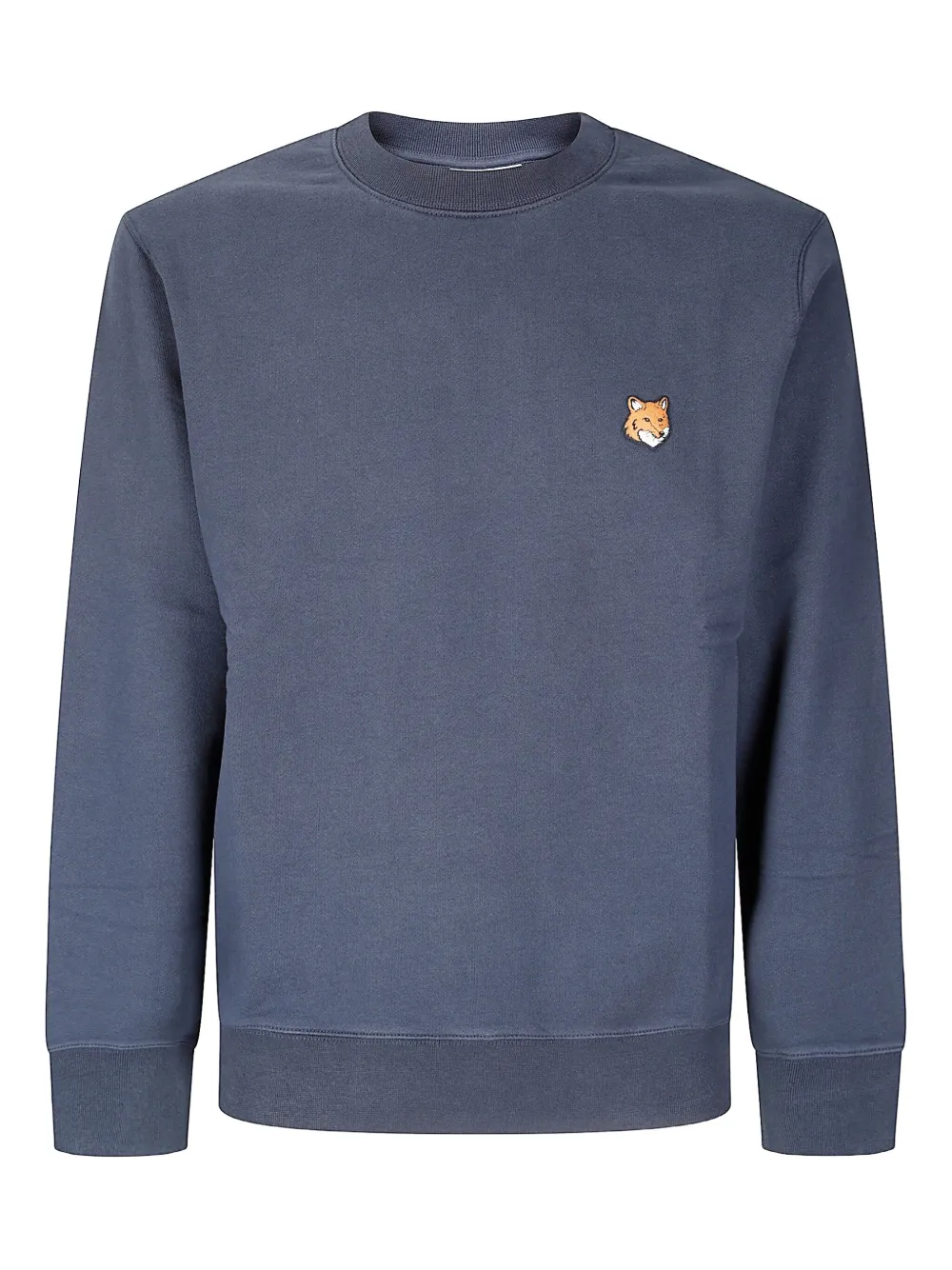 Maison Kitsuné Fox Head-motif cotton sweatshirt - ブルー Maison Kitsuné Fox Head-motif cotton sweatshirt - ブルー