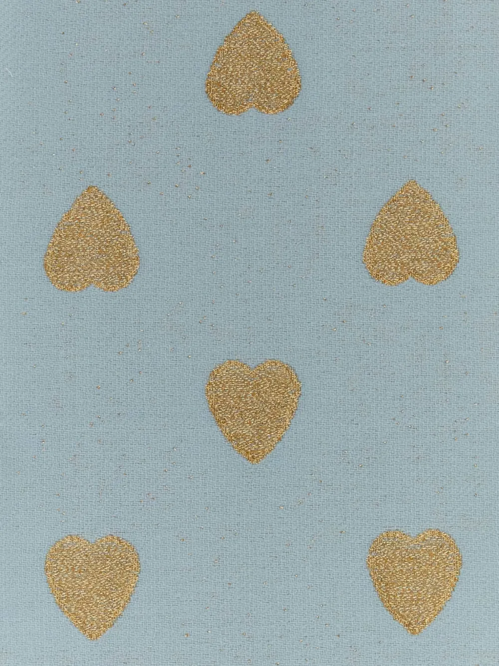 Valentino Heart Pattern Scarf Fringed Ends In Blue