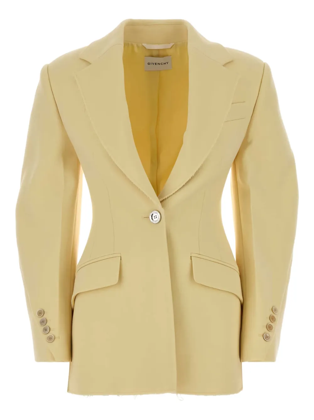 Givenchy balloon-sleeve notched blazer | Yellow | Image 1