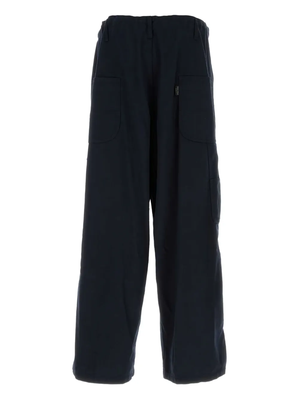 Yohji Yamamoto Drawstring-waistband Trousers In Blue