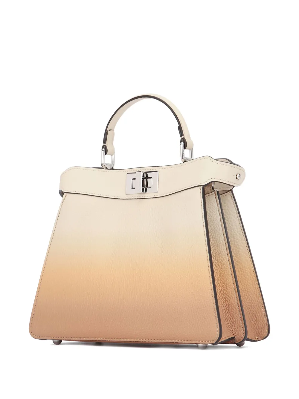 Fendi Small Peekaboo Gradient-effect Tote Bag In Neutral