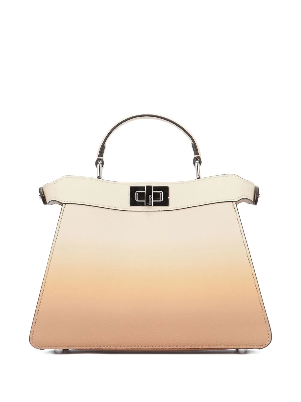 Fendi Small Peekaboo Gradient-effect Tote Bag In Neutral