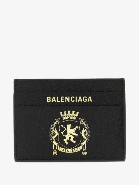 Balenciaga crest-print passport cardholder
