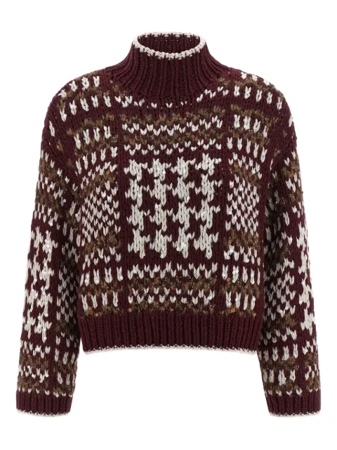 Brunello Cucinelli Prince Of Wales cashmere sweater