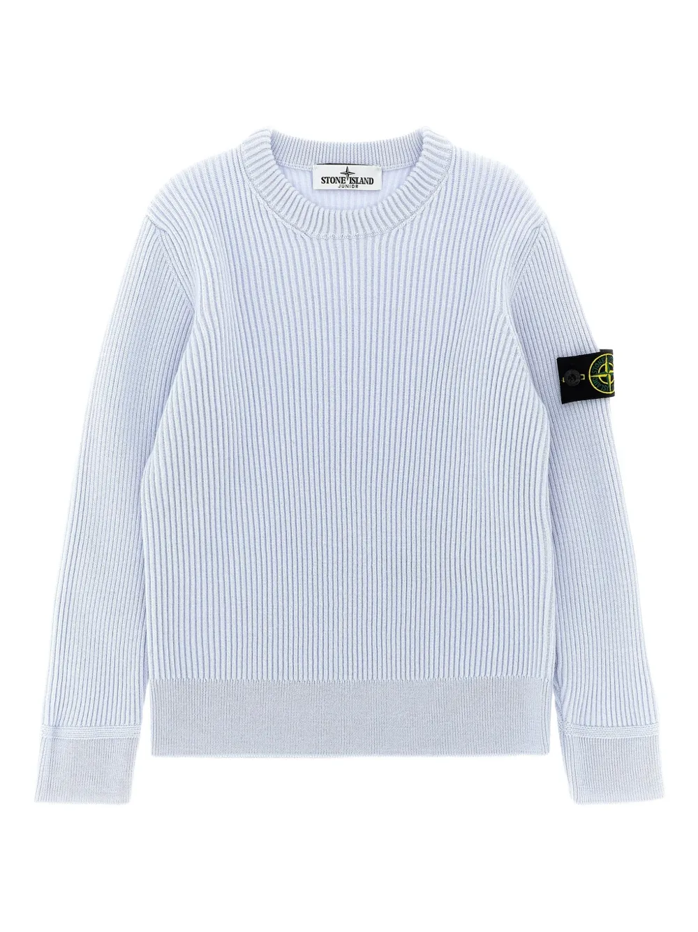 Stone Island Junior Compass-badge crew-neck jumper - ホワイト Stone Island Junior Compass-badge crew-neck jumper - ホワイト