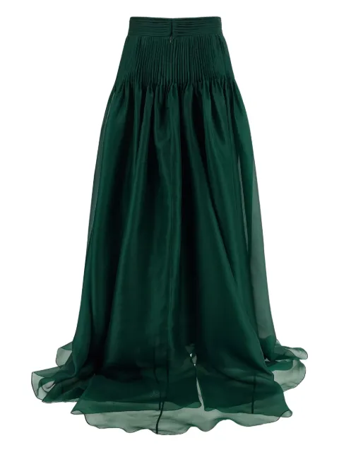 Carolina Herrera pintucked organza skirt