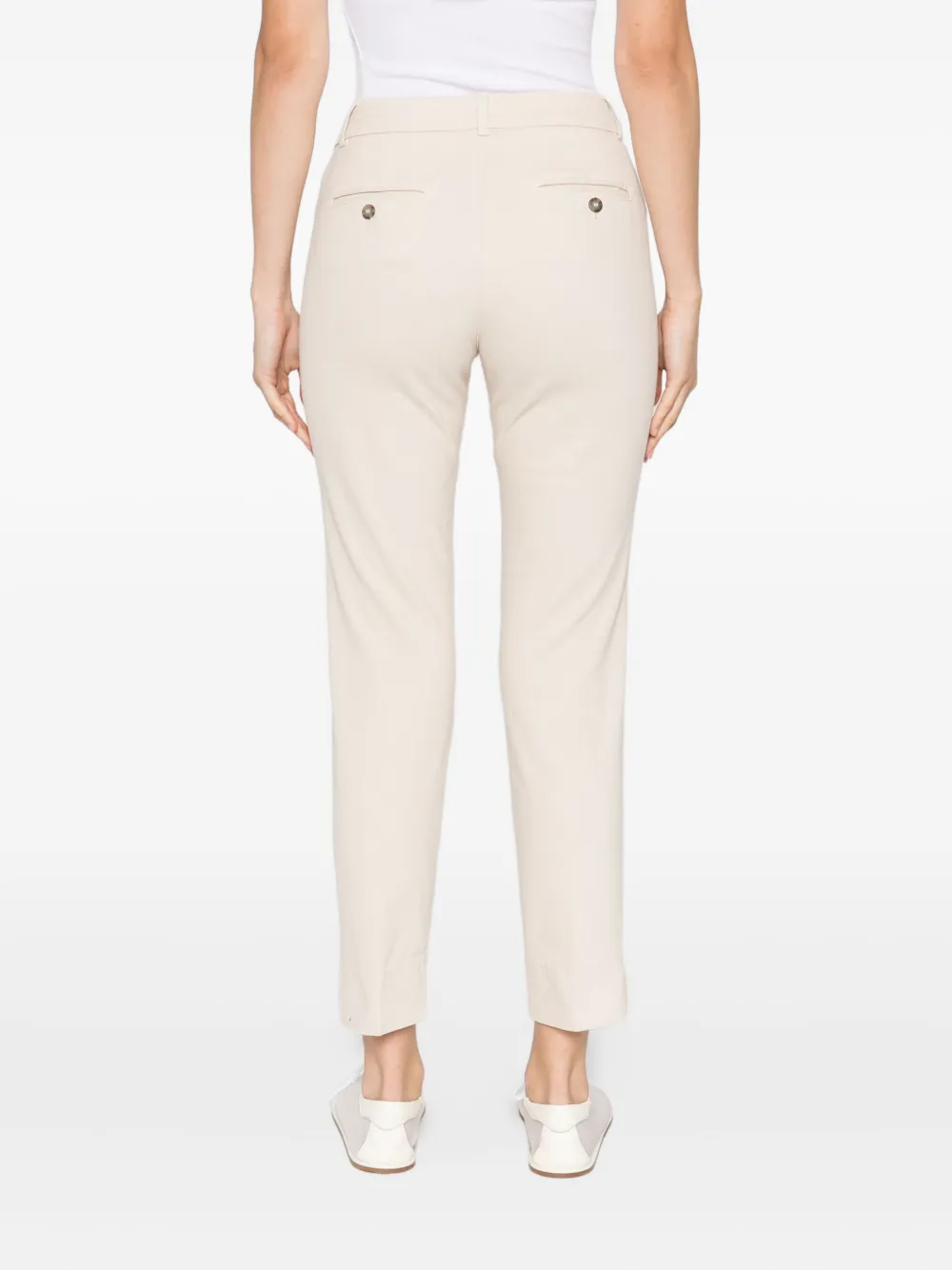 Peserico Katoenen broek met logodetail Beige