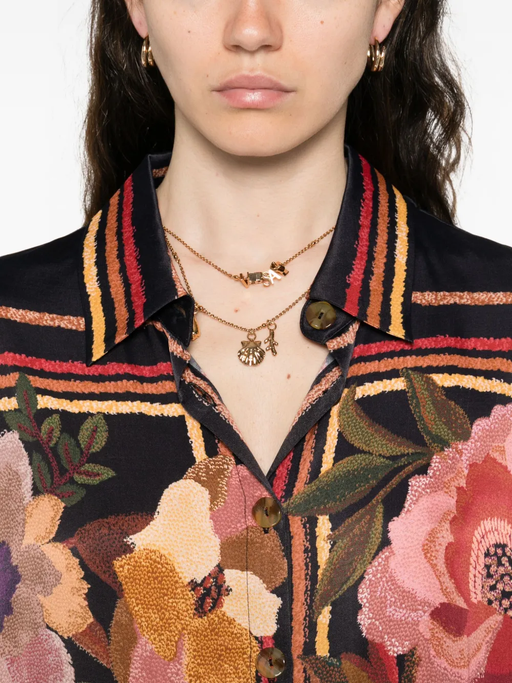 FARM Rio blouse met bloemenprint Zwart