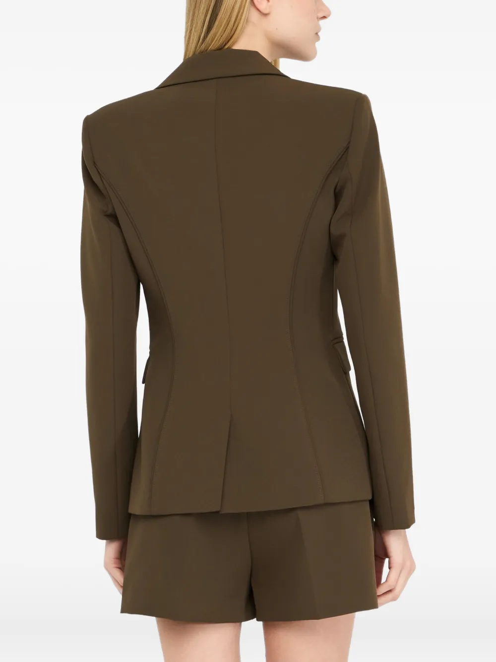 LIU JO Blazer met parelknoop en revers Bruin