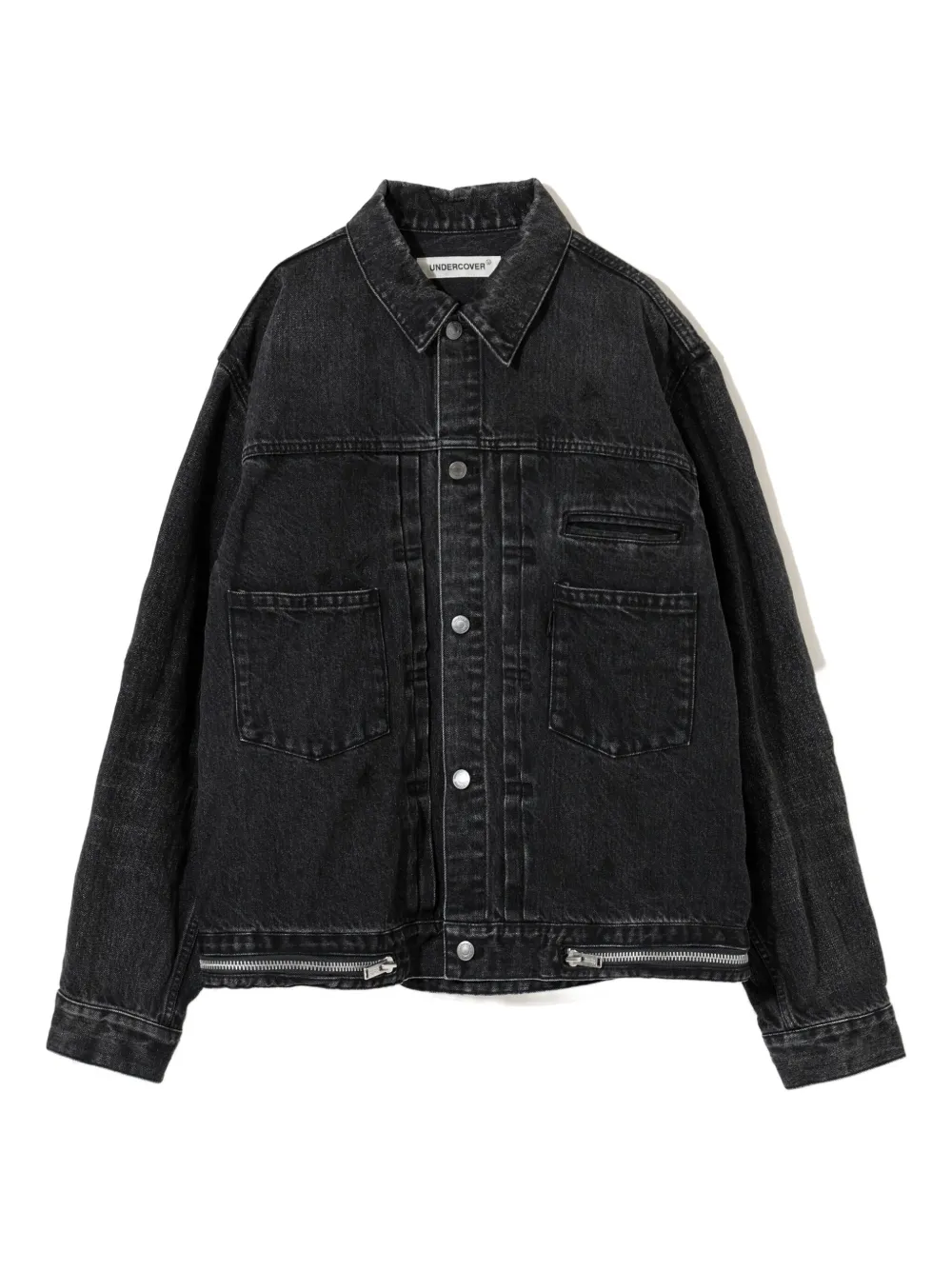 Undercover chamarra de mezclilla con cierre | negro | Image 1