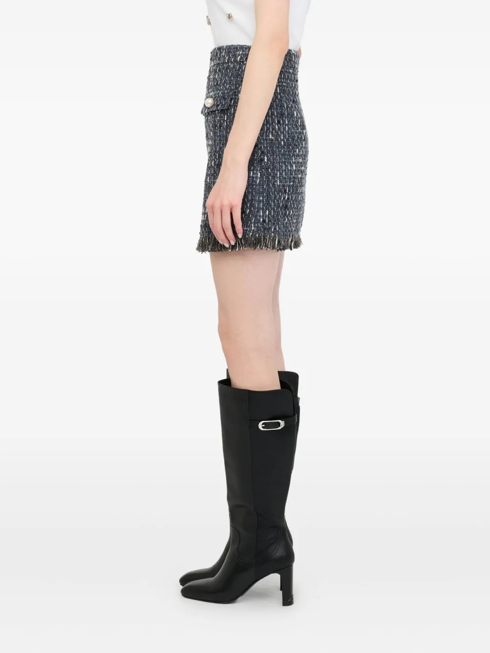 LIU JO Bouclé mini-rok Blauw