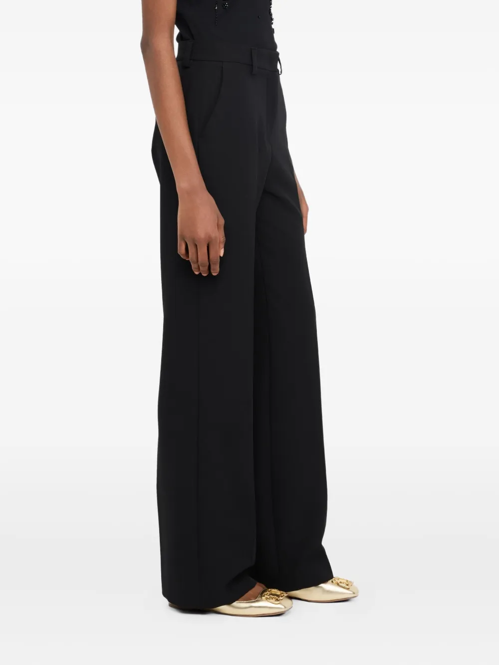 Liu •jo Dressy Palazzo Trousers In Black