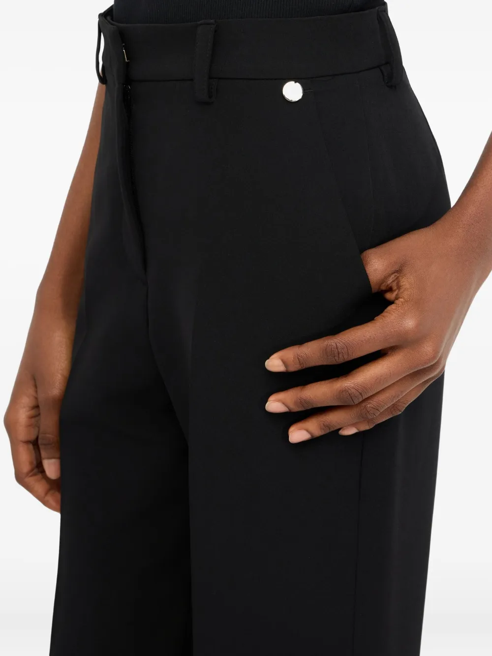 Liu •jo Dressy Palazzo Trousers In Black
