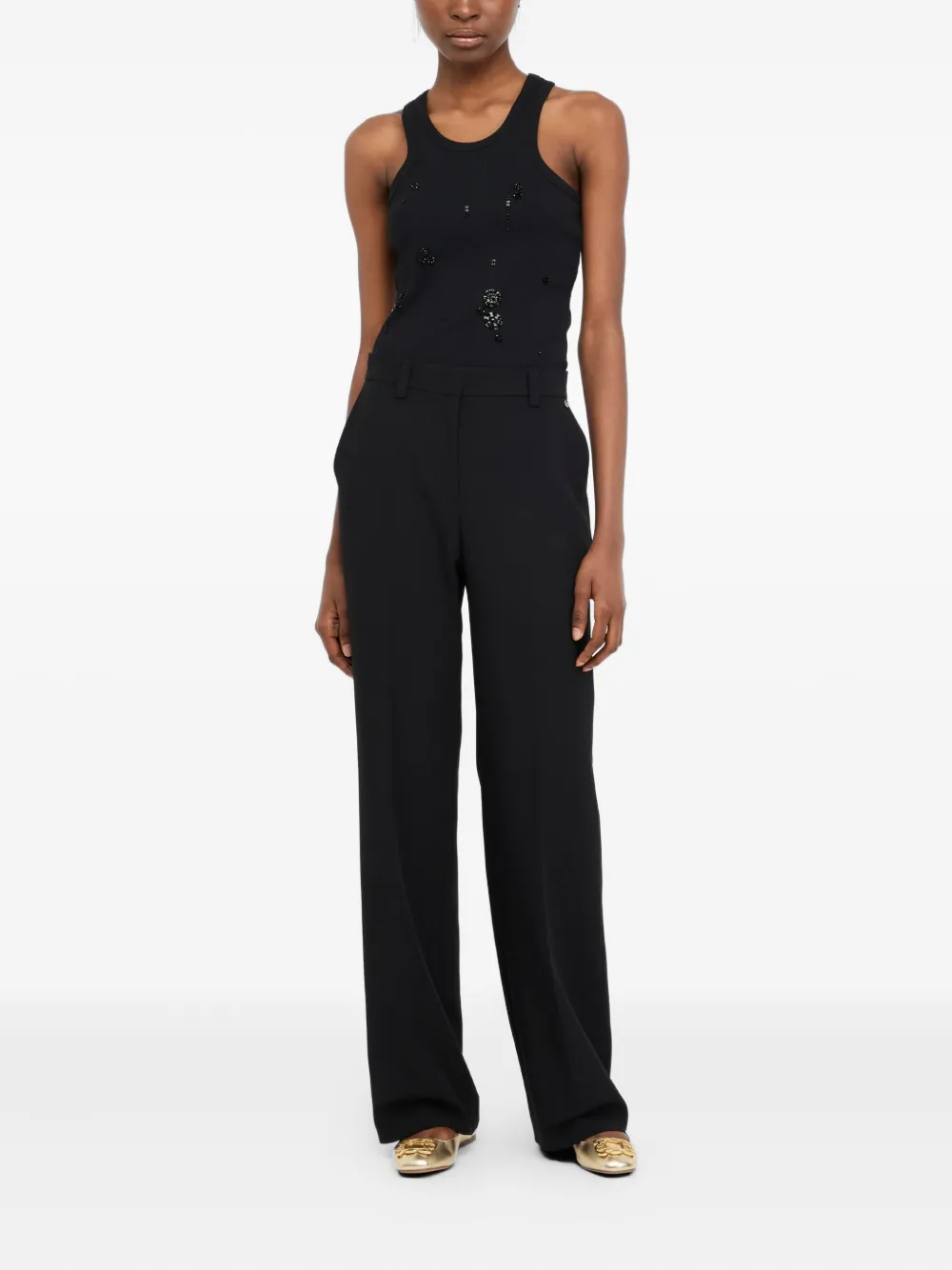 LIU JO Dressy palazzo trousers - Zwart