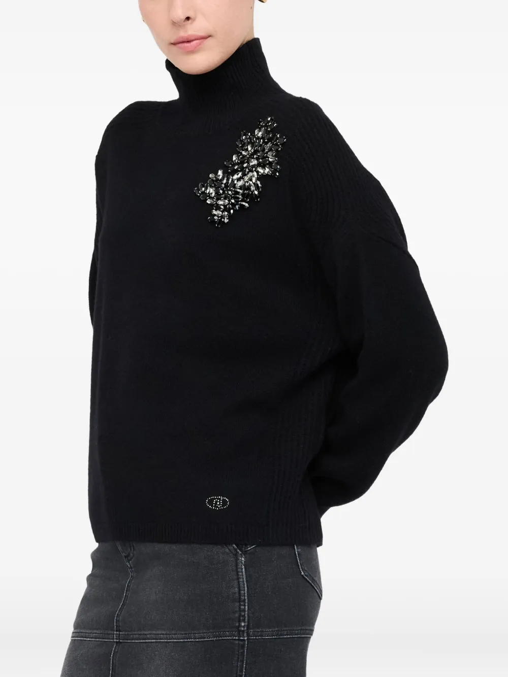 LIU JO Verfraaide trui Zwart