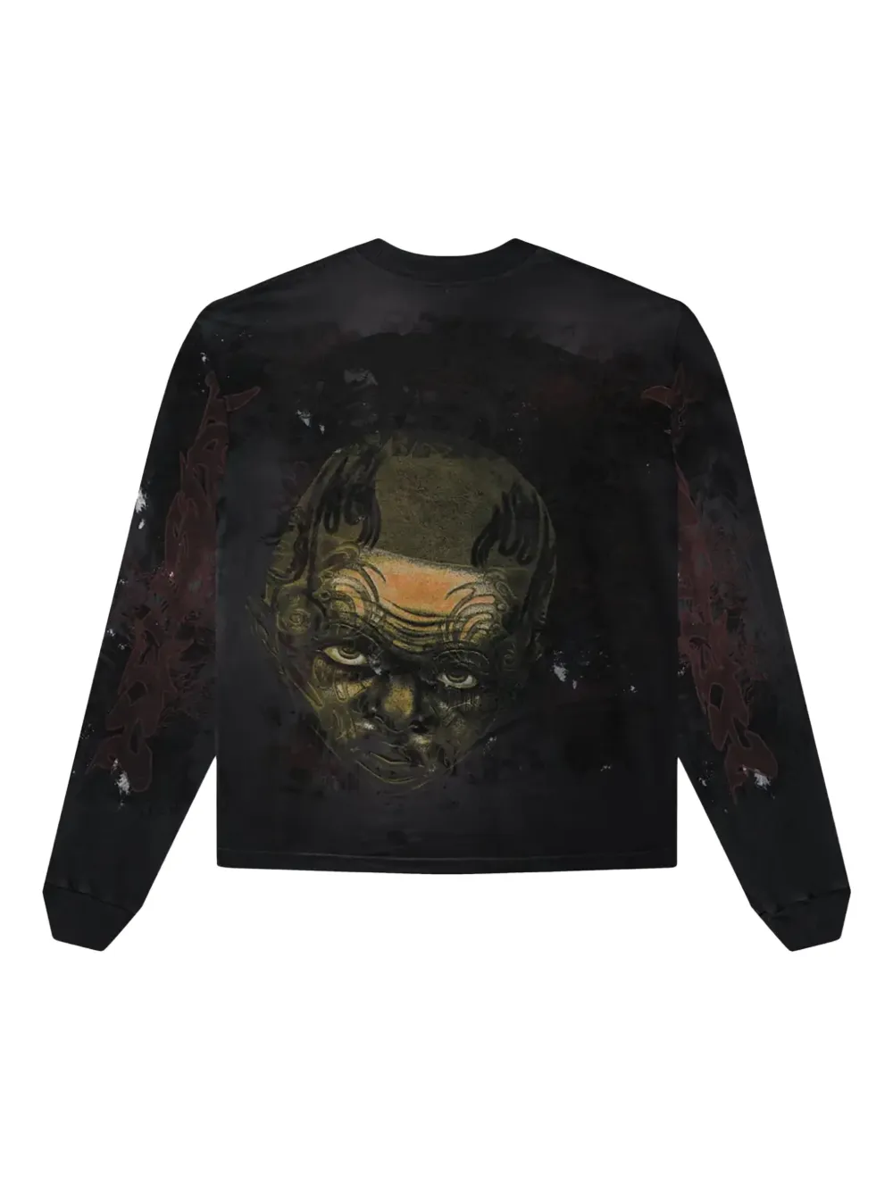Hellstar Graffiti Long-sleeved T-shirt In Black