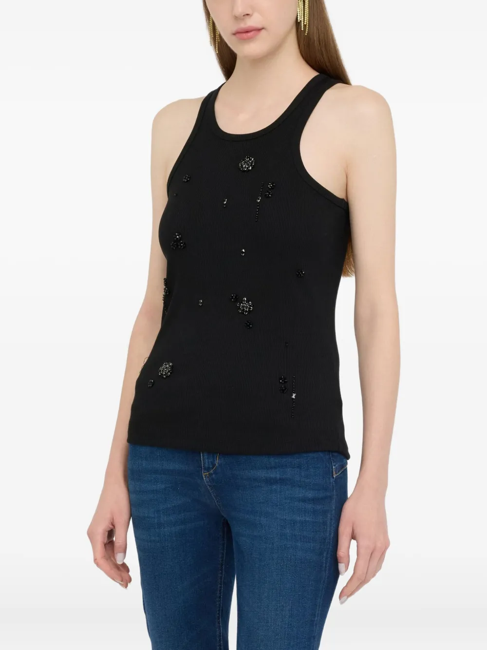 LIU JO Verfraaide tanktop Zwart