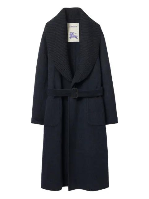 Burberry shawl-collar wool-blend coat
