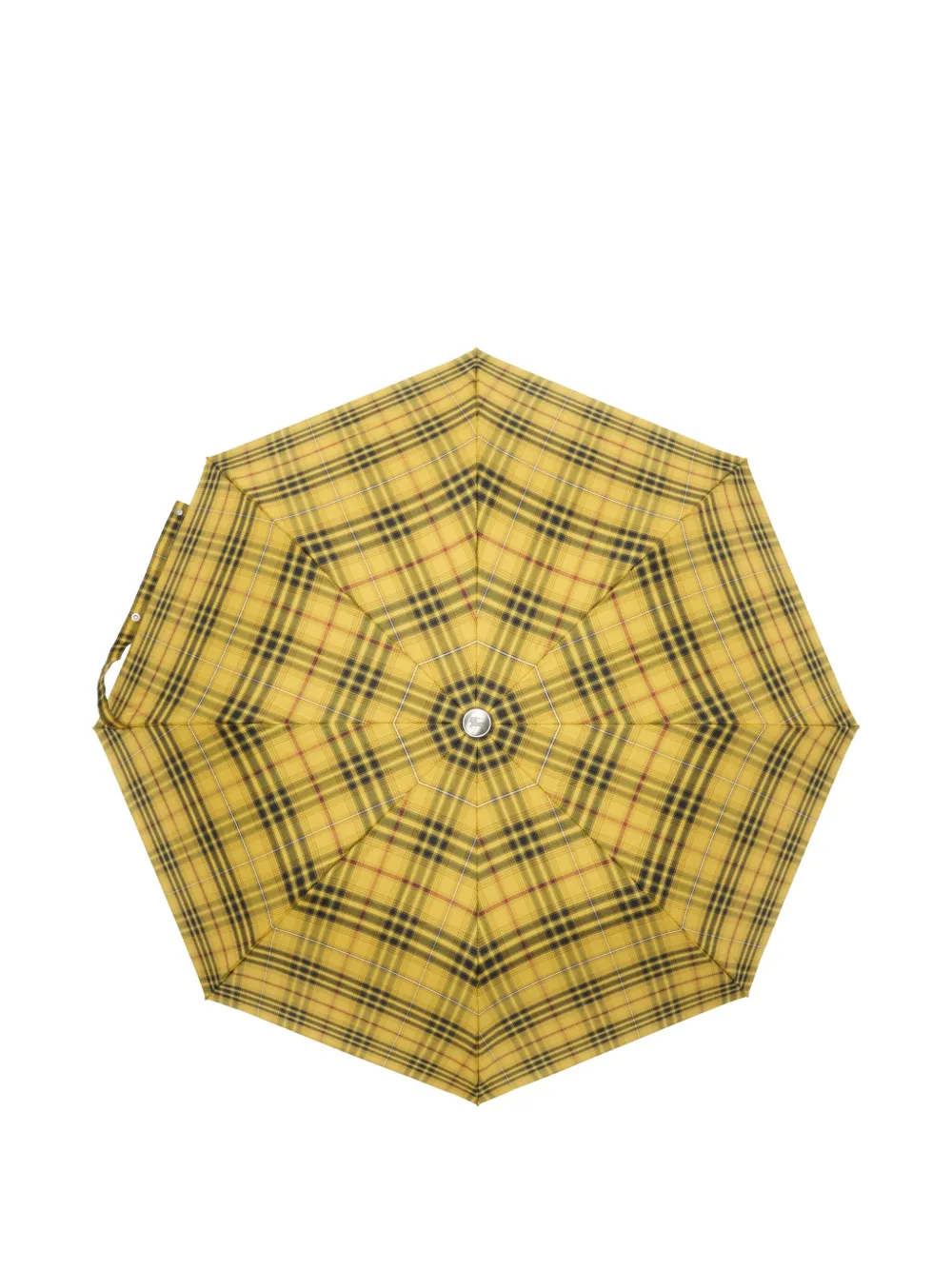 Burberry checked umbrella - イエロー Burberry checked umbrella - イエロー