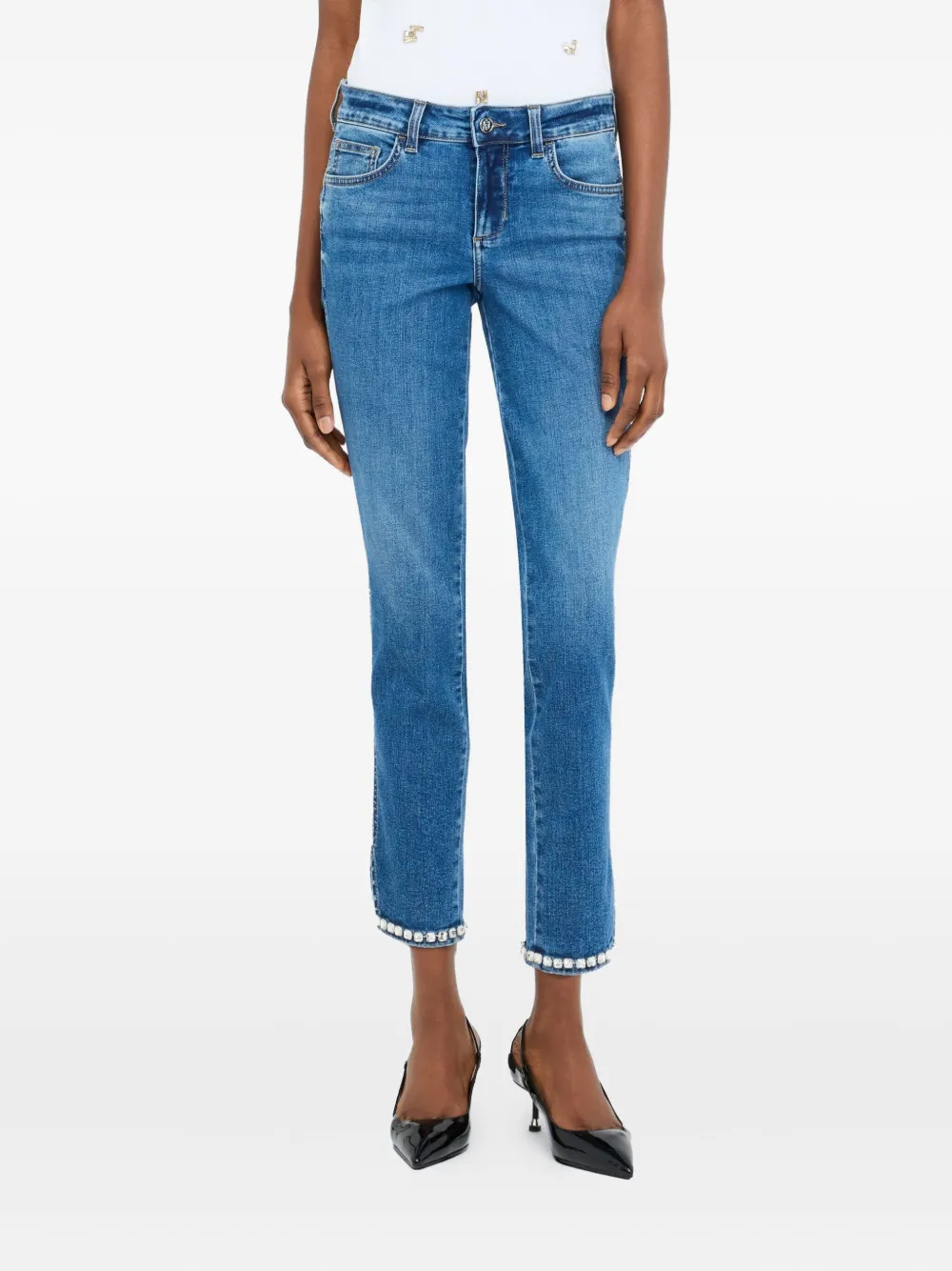 Liu •jo Bottom Up Skinny Jeans In Blue