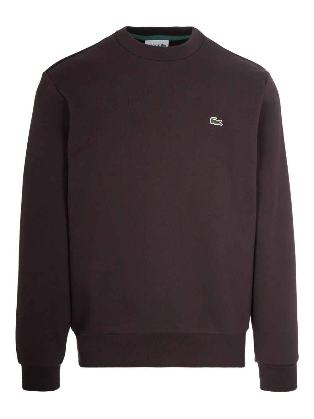 Lacoste Felpa In Cotone Spazzolato Marrone In Brown