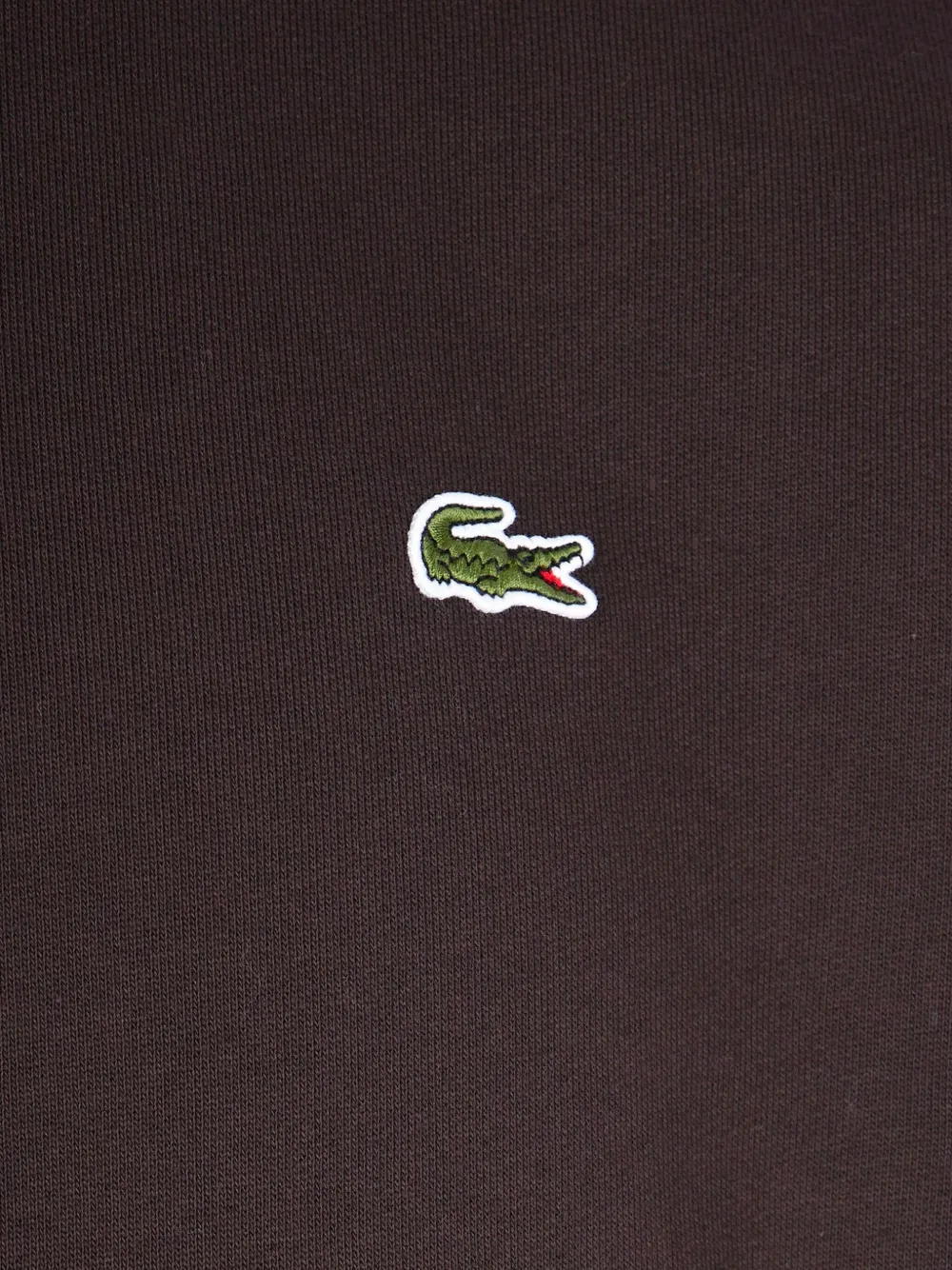 Lacoste Felpa In Cotone Spazzolato Marrone In Brown
