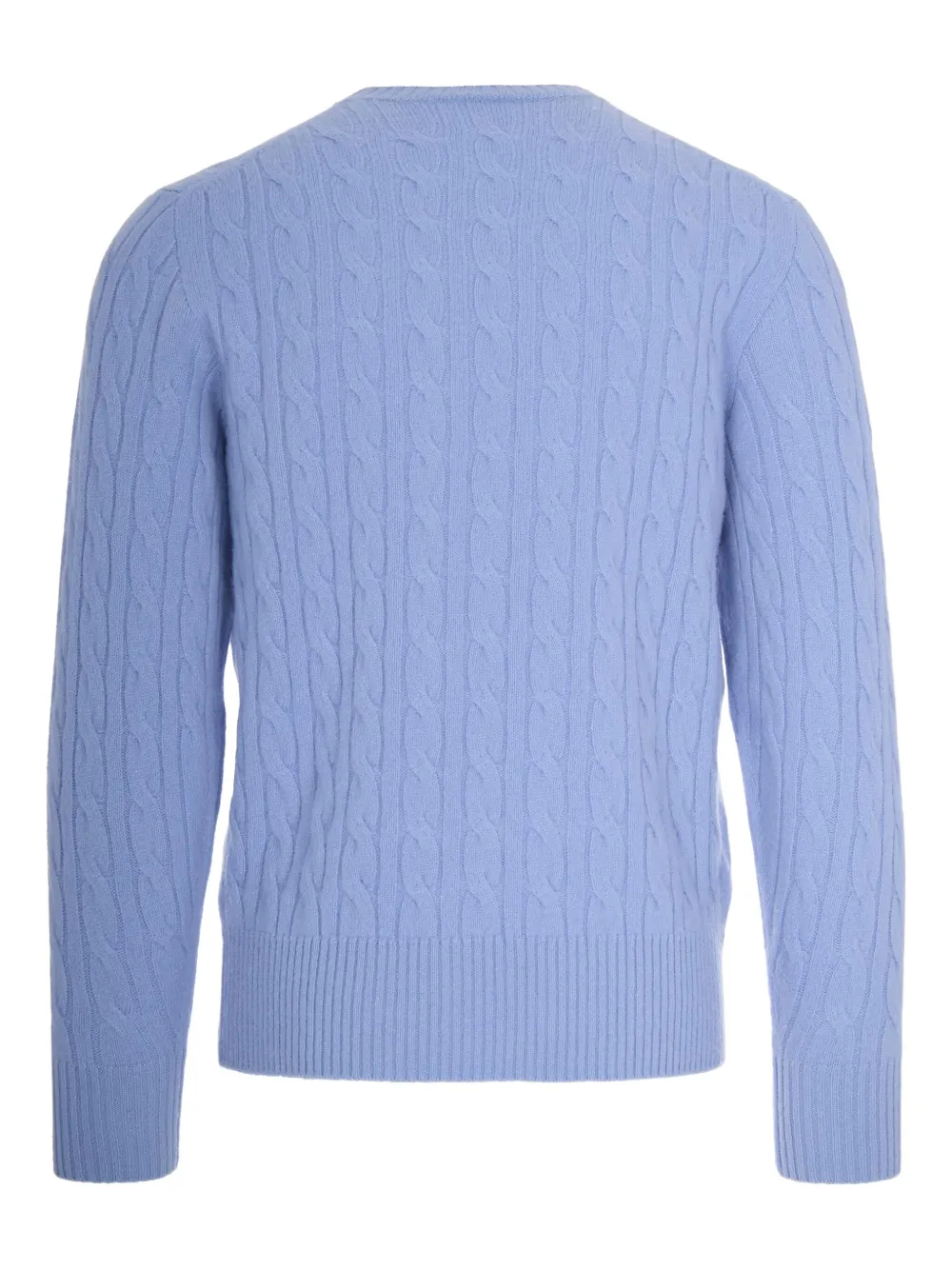 Lacoste Kabelgebreide wollen trui - Blauw