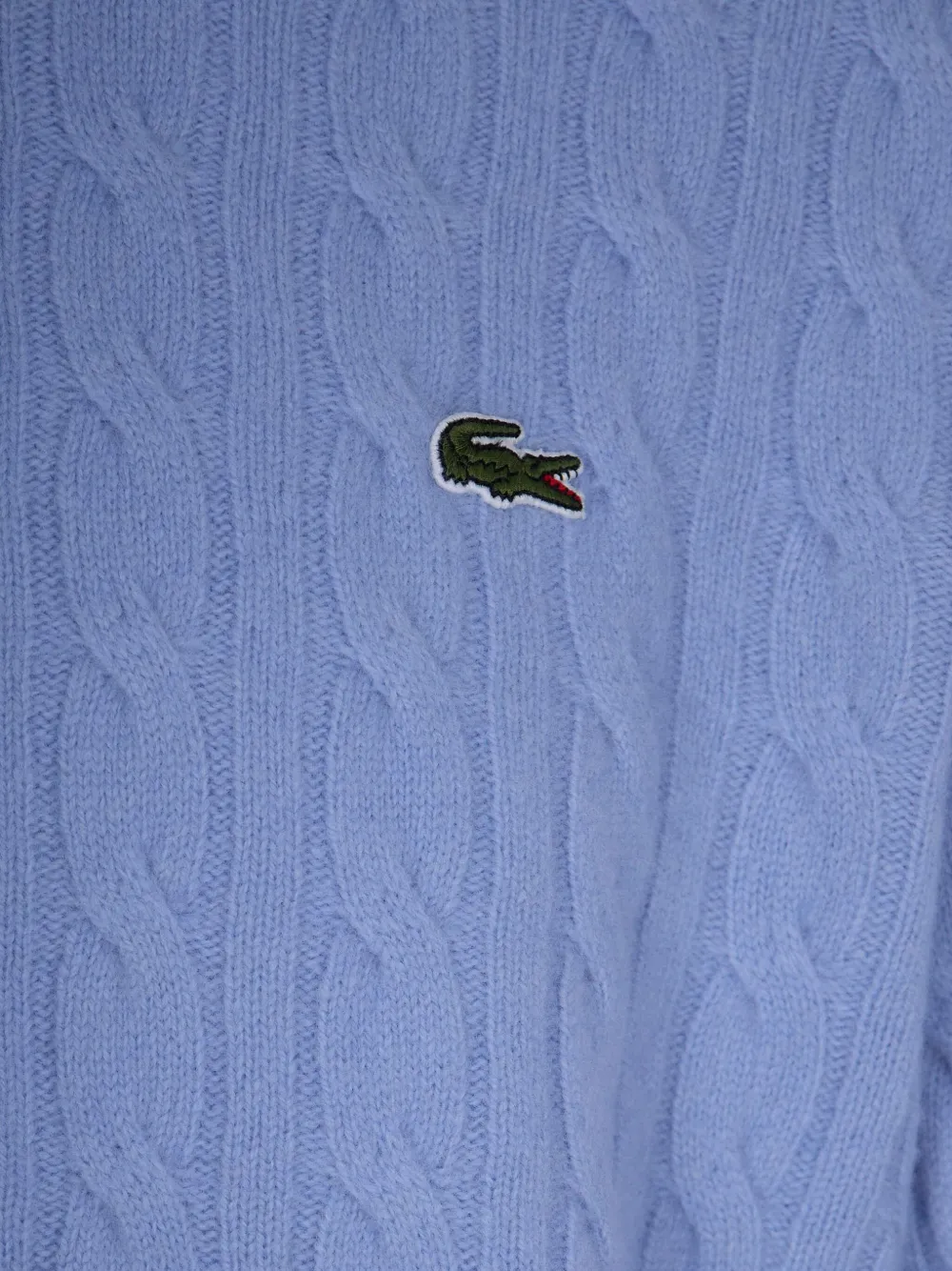 Lacoste Kabelgebreide wollen trui Blauw