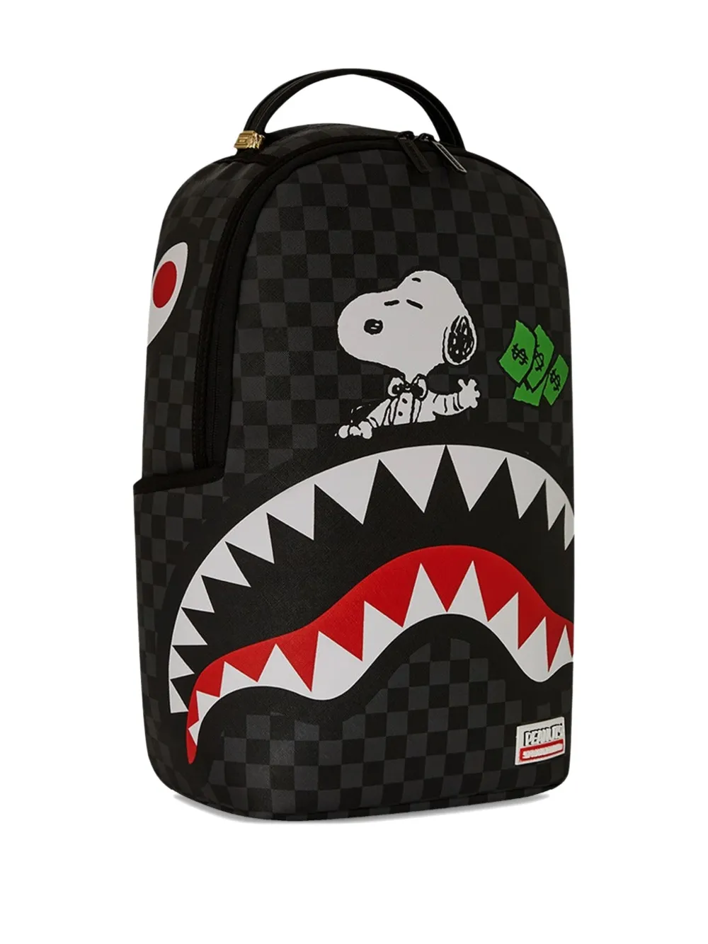 Sprayground Snoopy Shark-motif Backpack In Black