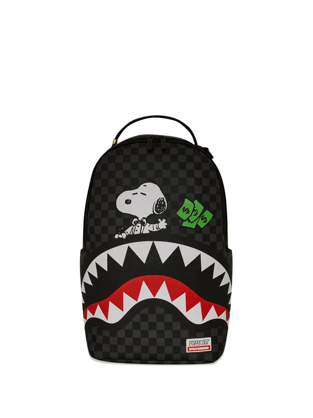 Sprayground Snoopy Shark-motif Backpack In Black
