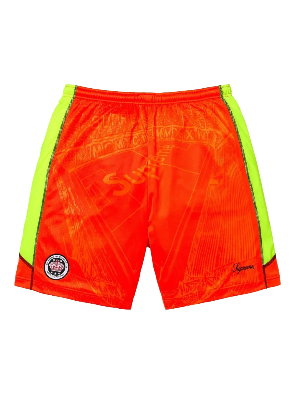Supreme jacquard soccer shorts | Orange | Image 1
