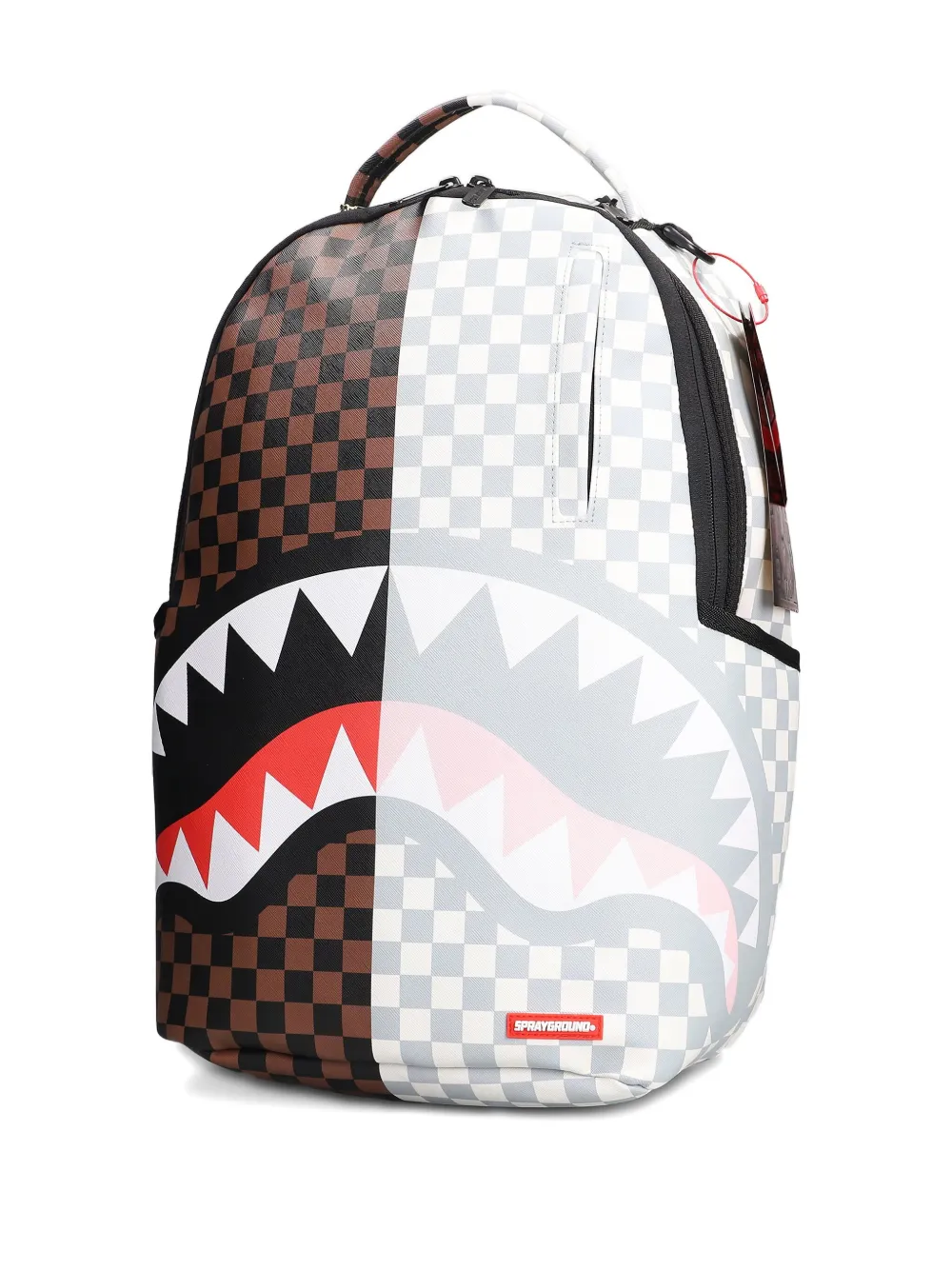 Sprayground Shark-face Two-tone Backpack In Brown
