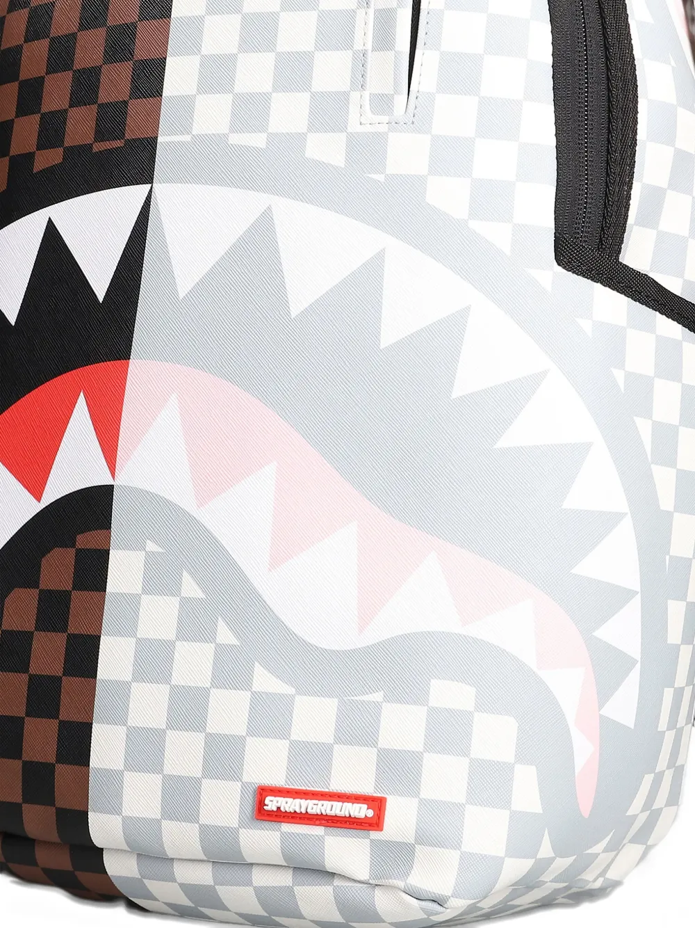 Sprayground Shark-face Two-tone Backpack In Brown