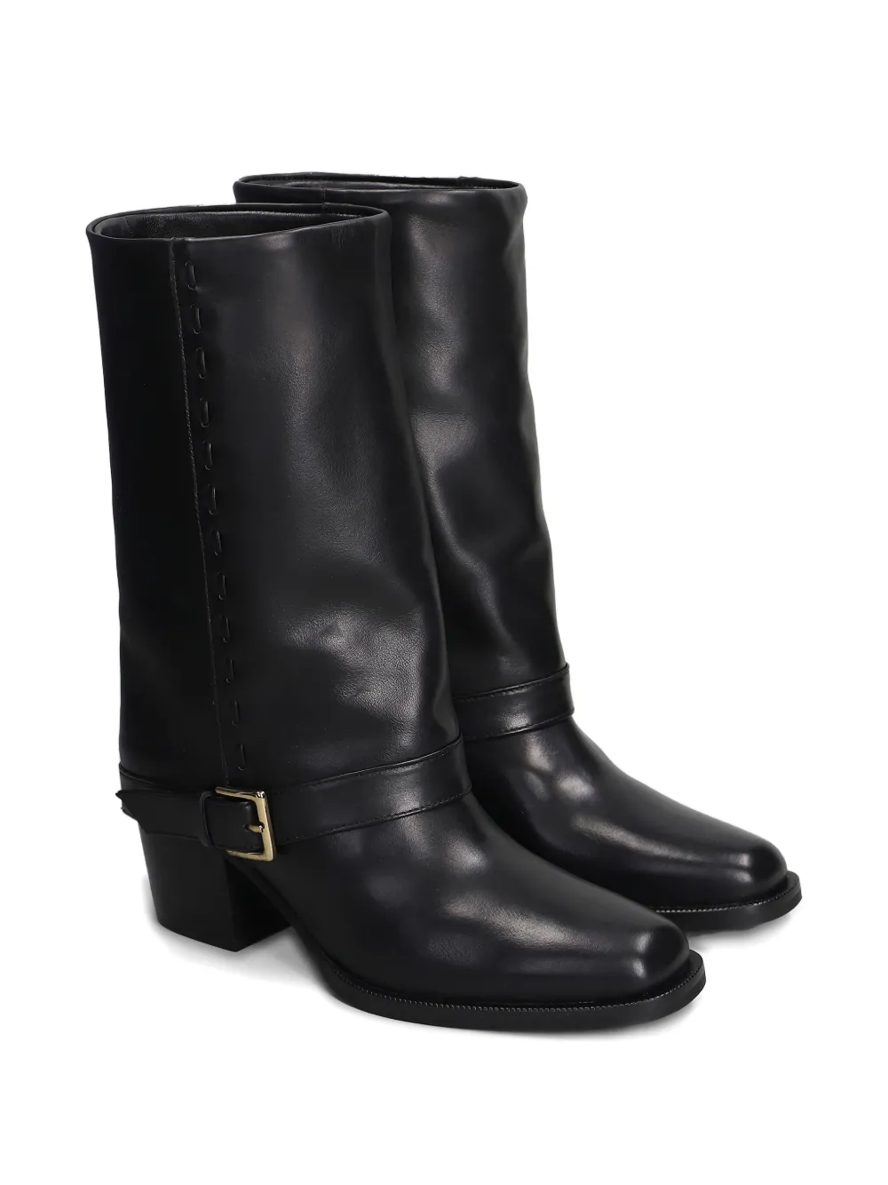 Evaluna buckle-detail stitch-embellished boots | Knee-High Boots | Image 2