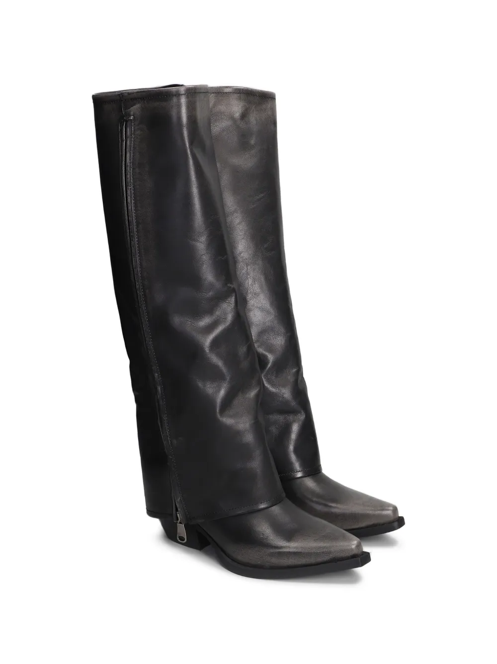 Metisse leather cowboy boots Zwart