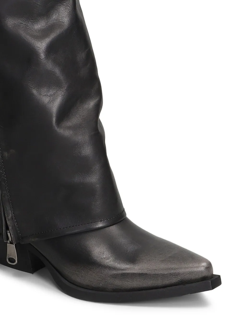 Metisse leather cowboy boots Zwart