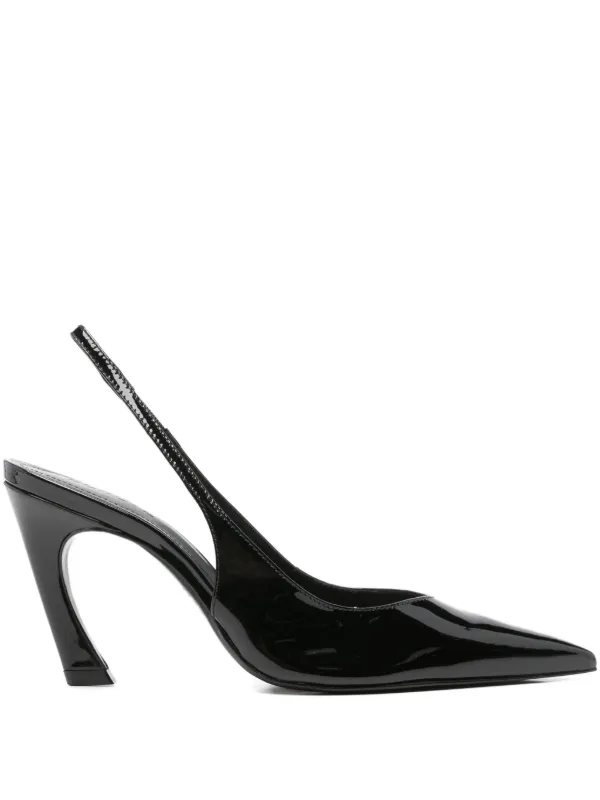 Schutz 90mm pointed-toe Slingback Pumps Black FARFETCH PH