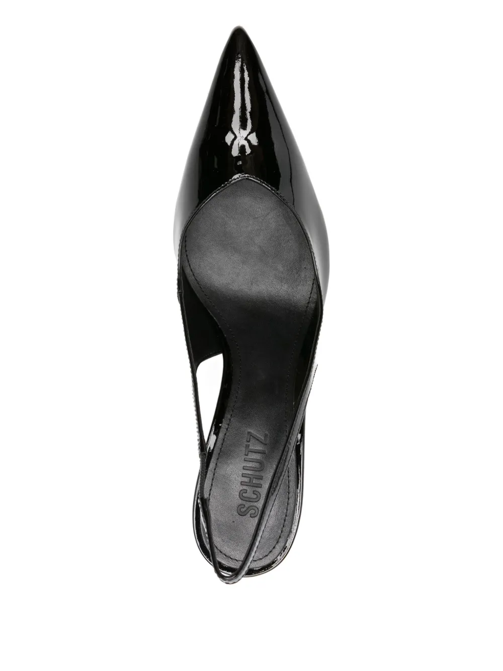 Schutz 90mm Pointed-toe Slingback Pumps In Black