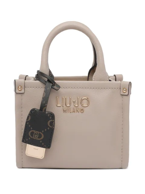 LIU JO top-handles logo-charm tote bag