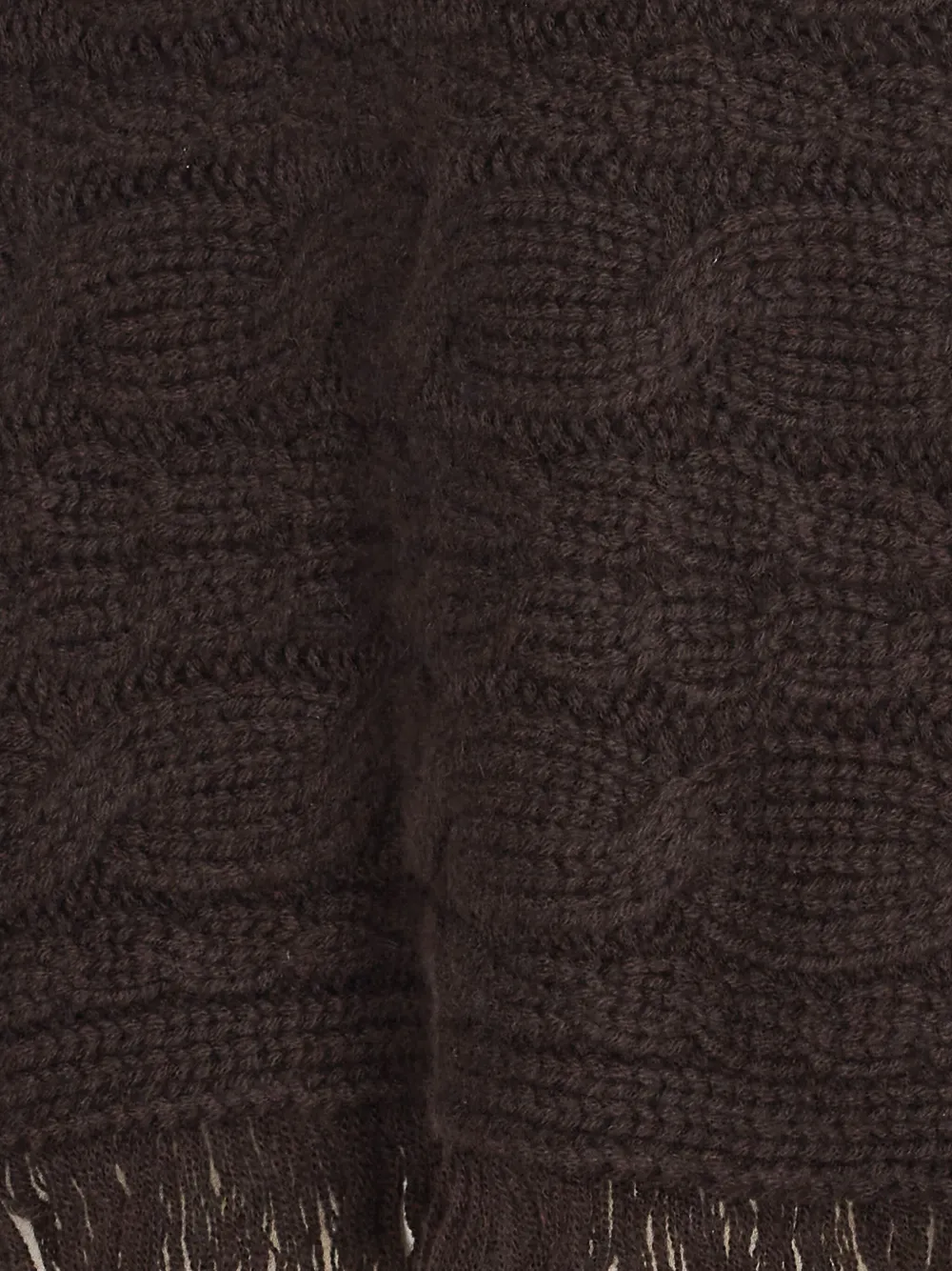 Guest In Residence Women Cropped Cable Turtleneck Sweater In Brown