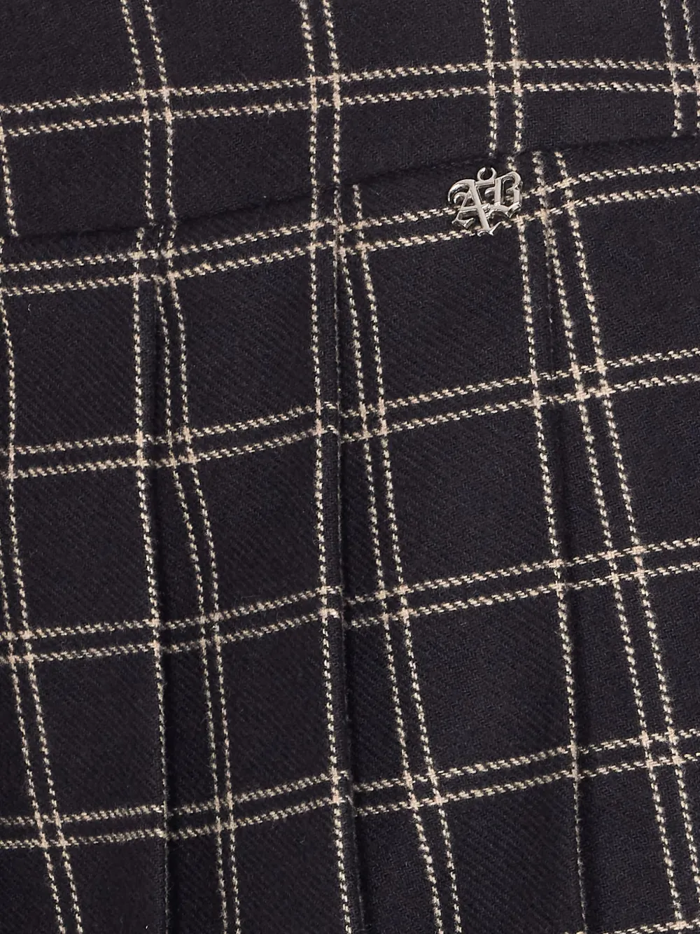 Aniye By Pleated Checked Skirt In Black