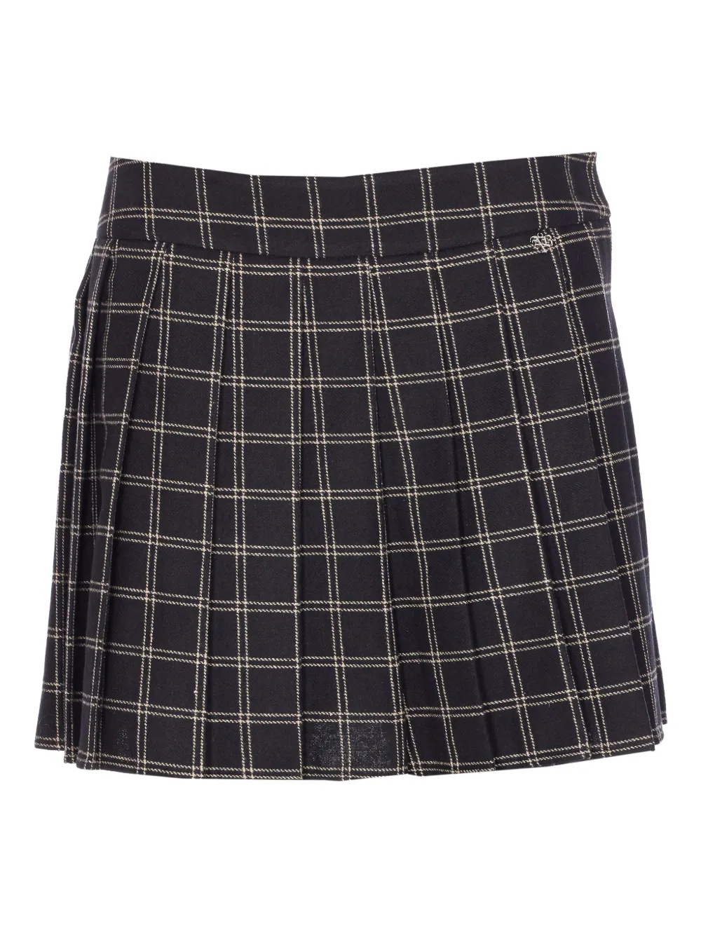 Aniye By checked pleated mini skirt | Black | Image 1
