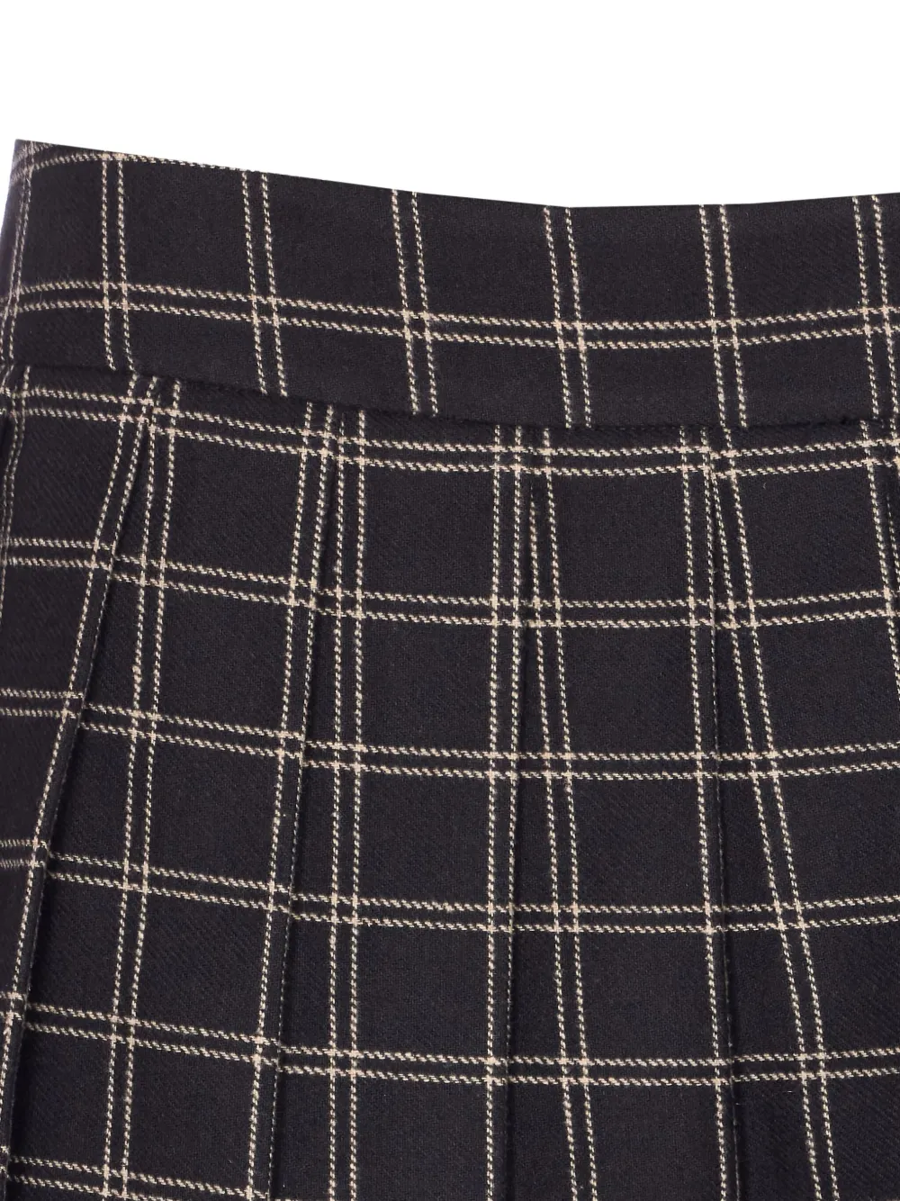 Aniye By Pleated Checked Skirt In Black