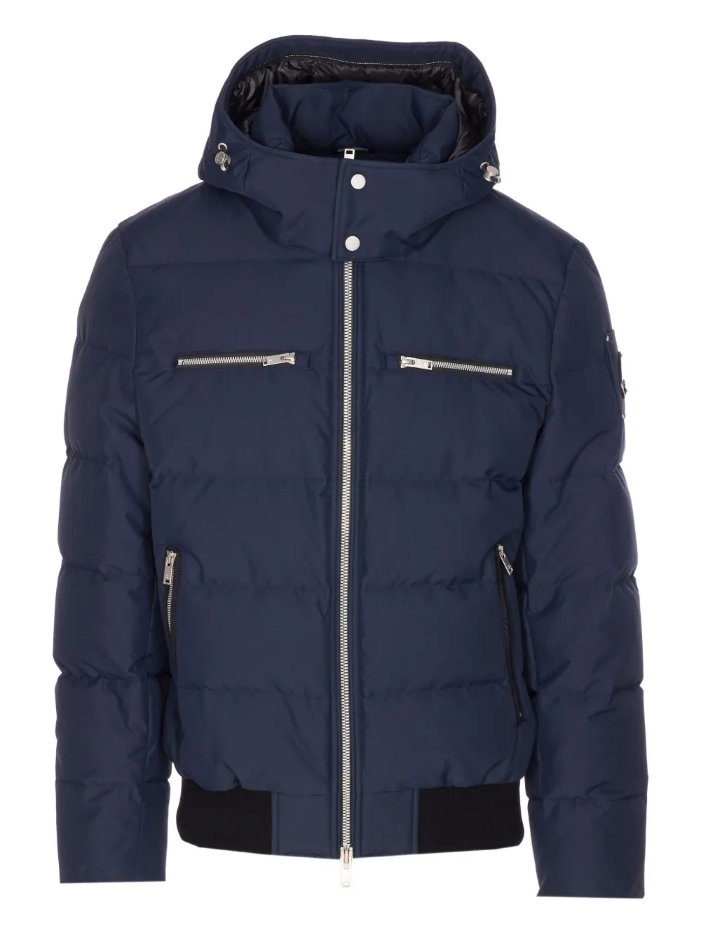 Moose Knuckles Cloud Detachable-hood Shell-down Jacket Navy In Blue