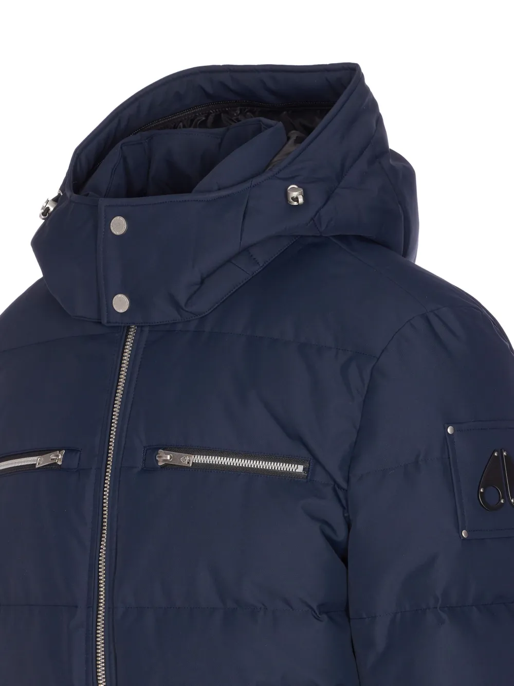 Moose Knuckles Cloud Detachable-hood Shell-down Jacket Navy In Blue