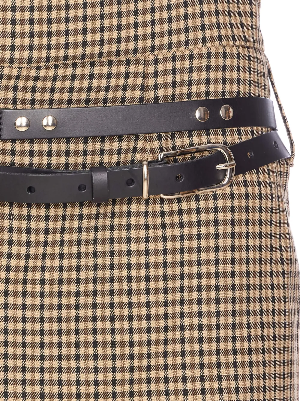 Aniye By Plaid Pattern Mini Skirt In Brown