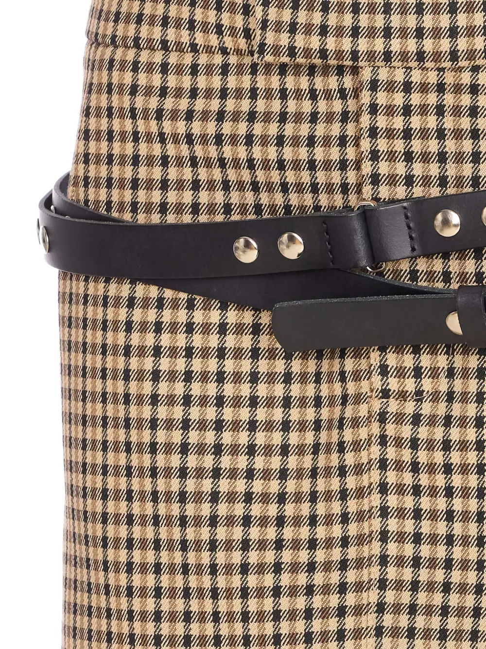 Aniye By Plaid Pattern Mini Skirt In Brown