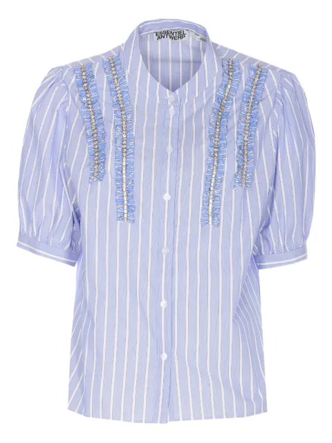 Essentiel Antwerp top con volantes y motivo de rayas